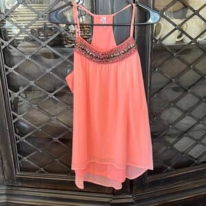 Studio Y | Women's Orange Dressy Tank | Size Large | 0579